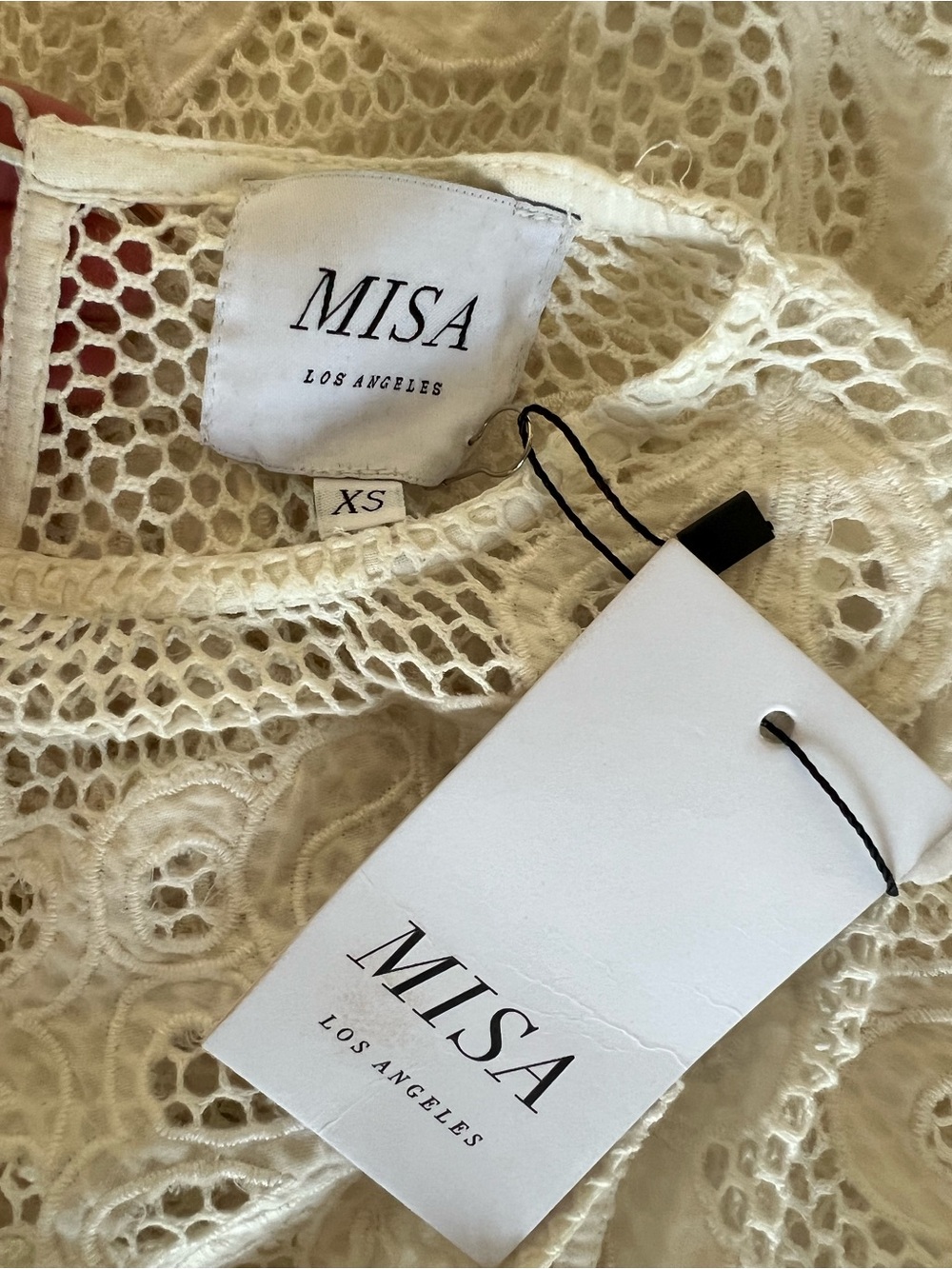 NWT MISA Los Angeles Sofandeh Sleeveless Netting Midi Dress XS - Picture 8 of 8